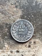 10 cent 1874 Willem III type 2, mooie kwaliteit, Postzegels en Munten, Munten | Nederland, Koning Willem III, Zilver, Ophalen of Verzenden
