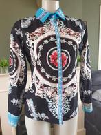 Made in Italy zwarte print top blouse 38 M 40 Gratis verzend, Kleding | Dames, Blouses en Tunieken, Maat 38/40 (M), Made in Italy