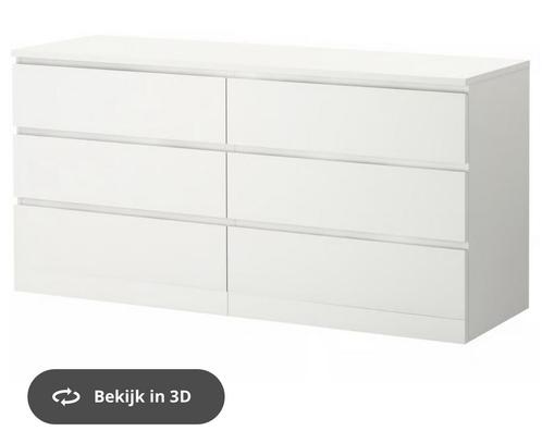 Malm ladekast 6 lades, Huis en Inrichting, Kasten | Ladekasten, Zo goed als nieuw, Minder dan 100 cm, 150 tot 200 cm, 25 tot 50 cm