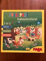 HABA speelpret Kabouterfeest 3 in 1 spelen,puzzels,voorlezen, Hobby en Vrije tijd, Ophalen of Verzenden, Zo goed als nieuw