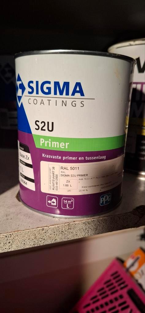 Sigma S2U Primer - Donkerblauw RAL 5011, Doe-het-zelf en Verbouw, Verf, Beits en Lak, Ophalen of Verzenden