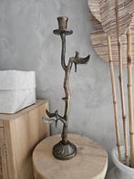 Grote unieke kandelaar met vogels, Antiek en Kunst, Ophalen of Verzenden, Koper of Brons