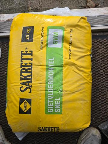 2 zakken Sakrete Gietvloermortel Snel - 25kg beschikbaar voor biedingen