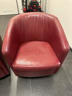 Twee Rode Stoelen - Bundelprijs!, Ophalen, Gebruikt, Minder dan 75 cm, Leer