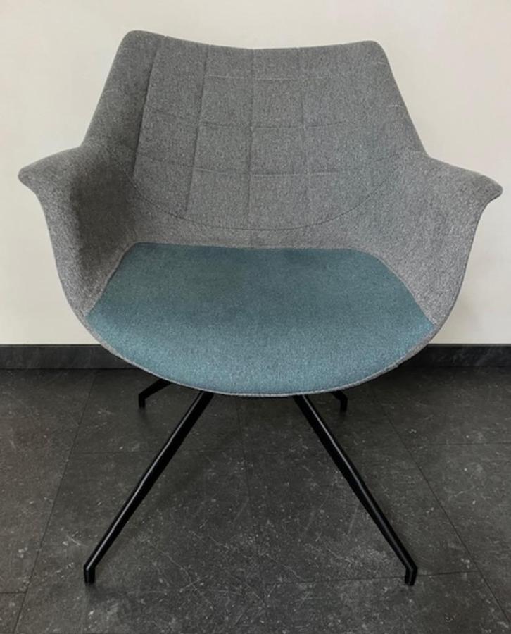 5 x eetkamerstoelen Zuiver - Doulton grijs-staalblauw, Huis en Inrichting, Stoelen, Zo goed als nieuw, Vijf, Zes of meer stoelen