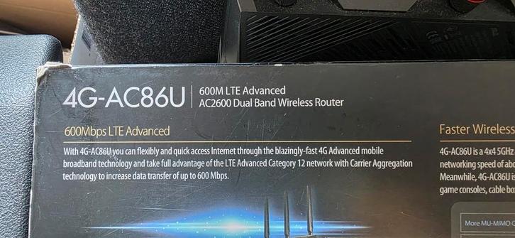 Asus 4G-AC86U ROUTER ook zonder 4G als normale router, Computers en Software, Routers en Modems, Gebruikt, Ophalen of Verzenden