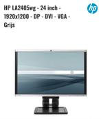 HP LA2405wg - 24 inch - 1920x1200 - DP - DVI - VGA - Grijs, Computers en Software, Monitoren, Ophalen of Verzenden, Zo goed als nieuw