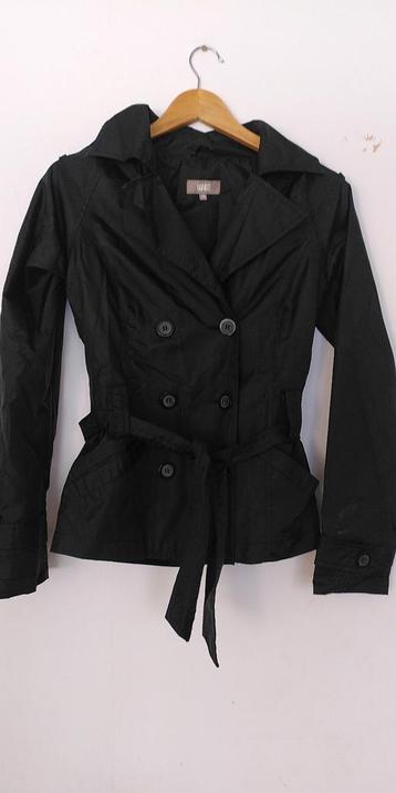 Zwart jasje, korte trenchcoat, van WE, modern, stijlvol, XS beschikbaar voor biedingen