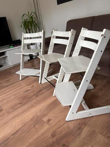 Drie Tripp Trapp stoelen – met karakter en een verhaal beschikbaar voor biedingen