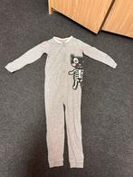 Grijze onesie met kat skelet glow - Maat 110/116, Ophalen of Verzenden, Gebruikt, Jongetje of Meisje