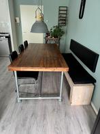 Steigerhout Eettafel 220x100cm te koop, Ophalen, Gebruikt, 100 tot 150 cm, Eikenhout