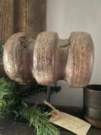 Houten katrol/ ornament op statief, Antiek en Kunst, Antiek | Gereedschap en Instrumenten, Ophalen of Verzenden