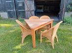 hand gemaakt eetkamertafel met de stoelen er gratis bij, Ophalen, Gebruikt, Vijf personen of meer, Overige vormen