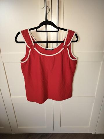 Betty Barclay VINTAGE RETRO hemdje rood wit zgan beschikbaar voor biedingen