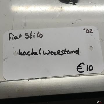 Fiat Stilo 2002 Kachelweerstand beschikbaar voor biedingen