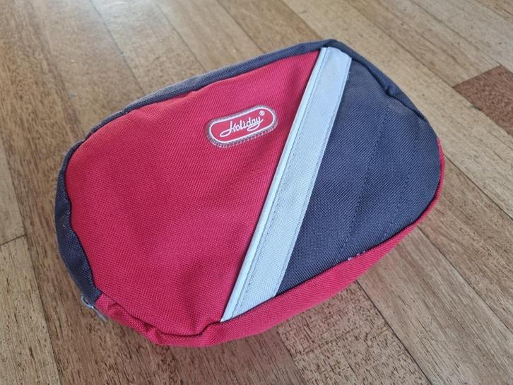 Heuptas, cross body bag, rood met grijs, Sieraden, Tassen en Uiterlijk, Tassen | Schoudertassen, Zo goed als nieuw, Overige merken