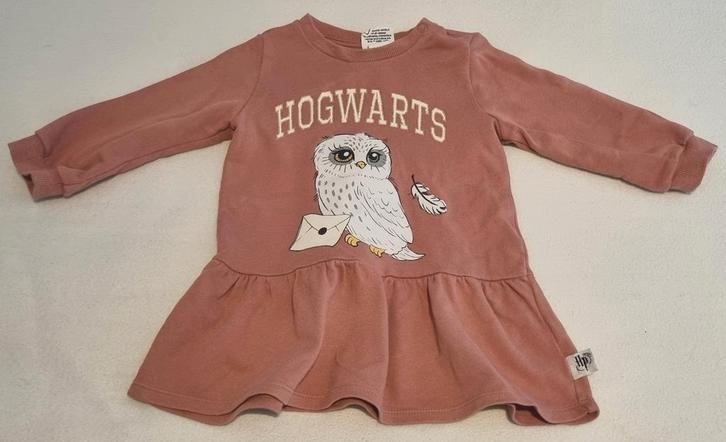 Jurk poeder roze baby kleding maat 80 jurken uil jurkje, Kinderen en Baby's, Babykleding | Maat 80, Zo goed als nieuw, Meisje