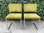 Zuiver Ridge Eetkamerstoelen - Ribstof Groen, Huis en Inrichting, Stoelen, Ophalen, Gebruikt, Twee, Overige kleuren
