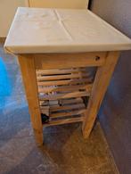 Keuken trolley/bijzettafel verrijdbaar -, Huis en Inrichting, Kasten | Ladekasten, Ophalen, Minder dan 50 cm, Gebruikt, Landelijk