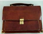 Leder compacte aktetas Attaché tas briefcase 33x23 cm, Minder dan 30 cm, Bruin, Aktetas of Boekentas, Ophalen of Verzenden