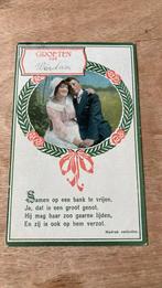 Oude ansichtkaart Groeten uit Wirdum fantasie, Gelopen, Ophalen of Verzenden, Friesland, Voor 1920