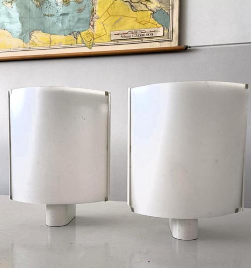 2x wandlamp Lumiance vintage jaren 80 design retro modern, Huis en Inrichting, Lampen | Wandlampen, Zo goed als nieuw, Metaal