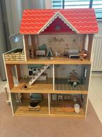 Poppenhuis met toebehoren, Kinderen en Baby's, Speelgoed | Poppenhuizen, Ophalen, Gebruikt, Poppenhuis