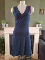 Mademoiselle Yeye blauwe polkadot retro jurk S 36 Gratis V., Blauw, Ophalen of Verzenden, Zo goed als nieuw, Knielengte