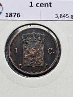 1 cent 1876, Postzegels en Munten, Munten | Nederland, Ophalen of Verzenden, Koning Willem II, 1 cent, Losse munt