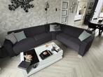 Mooie hoekbank in zwart en zwart-grijs, Ophalen, Strak, Gebruikt, Overige maten