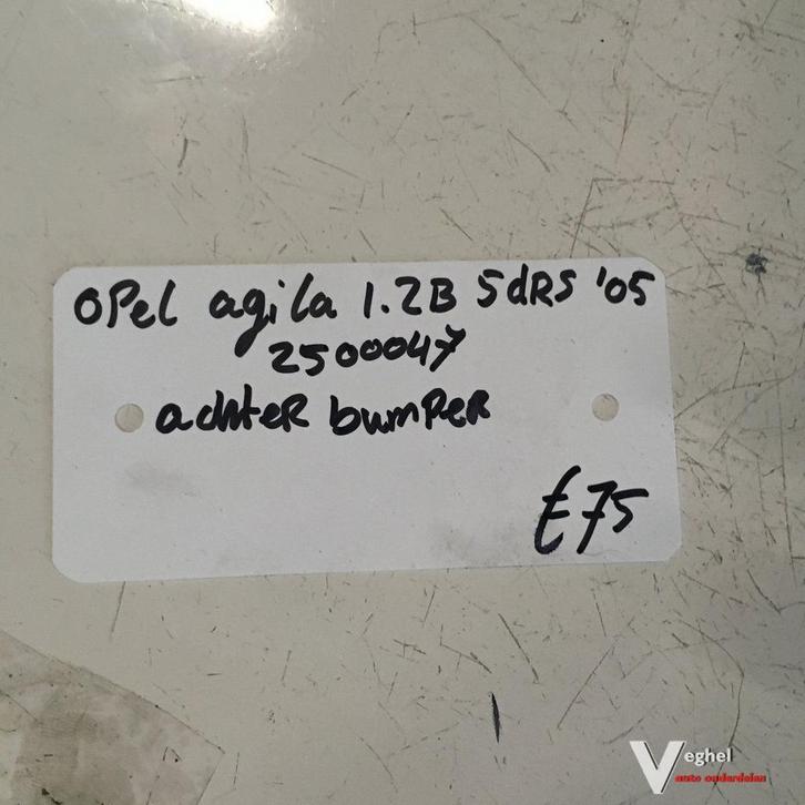 Opel Agila 1.2 B 5 drs 2005 Wagennr 2500047   Achterbumper, Auto-onderdelen, Carrosserie en Plaatwerk, Bumper, Achter, Gebruikt