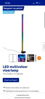Led Multicolour vloerlamp, Ophalen, Kunststof, 100 tot 150 cm, Nieuw