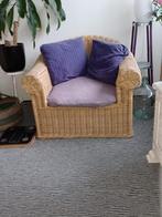 Rieten stoel Rik Felderhof - breed 98cm, Ophalen, Gebruikt, Riet of Rotan