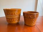 West-Germany Bay-Kermik en Jasba bloempotten 2 stuks, Gebruikt, Rond, Ophalen of Verzenden, Aardewerk