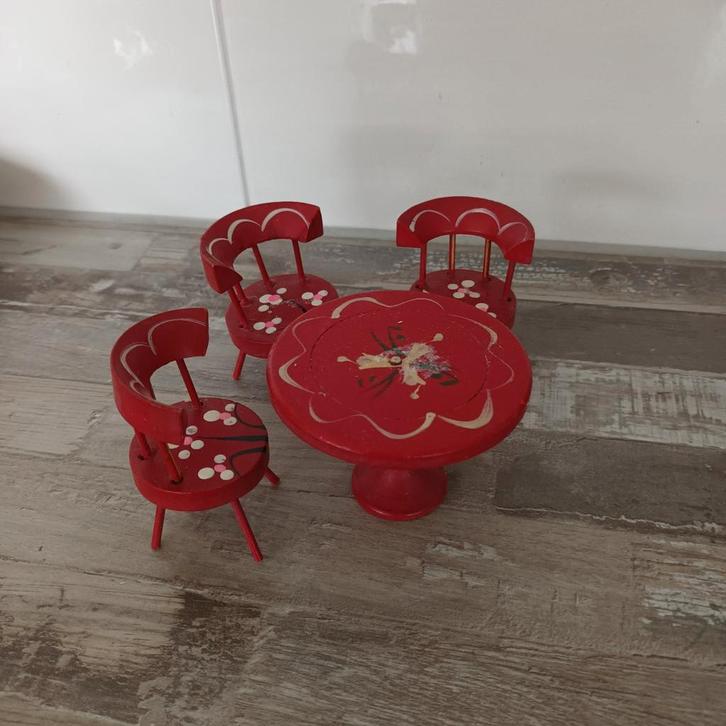 Vintage Poppenhuis Meubelset, Kinderen en Baby's, Speelgoed | Poppen, Gebruikt, Overige typen, Ophalen of Verzenden