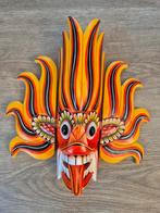 Vintage vuurmasker/wandmasker Sri Lanka, Ophalen of Verzenden