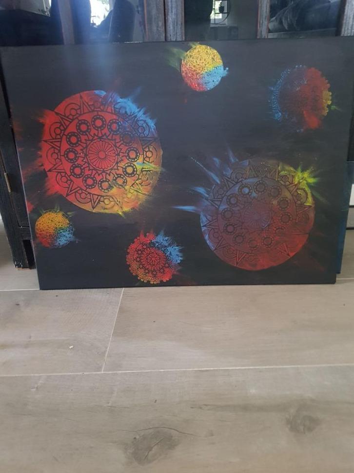 Portal multicolor, Acrylpaint on canvas, Huis en Inrichting, Woonaccessoires | Schilderijen, Tekeningen en Foto's, Nieuw, Schilderij