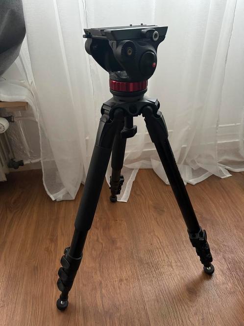 Manfrotto MVT535AQ met 502AH video head, Audio, Tv en Foto, Fotografie | Statieven en Balhoofden, Zo goed als nieuw, Balhoofd