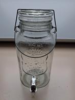 glazen waterkan met aftap kraantje, Ophalen of Verzenden, Zo goed als nieuw