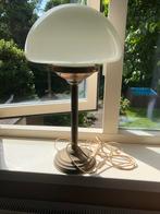 Art Nouveau messing Tafellamp paddestoel, Ophalen, Gebruikt, Vintage, Art Nouveau, Glas
