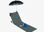 Strandmat 197x60 met rugleuning (2 stuks), Tuin en Terras, Ligbedden, Ophalen of Verzenden, Zo goed als nieuw, Aluminium