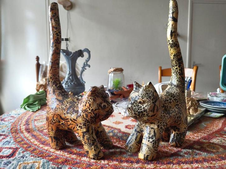 Grote Poesen Beelden Set, Antiek en Kunst, Kunst | Beelden en Houtsnijwerken, Ophalen