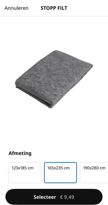 Onder tapijt/ anti slip kleed IKEA beschikbaar voor biedingen