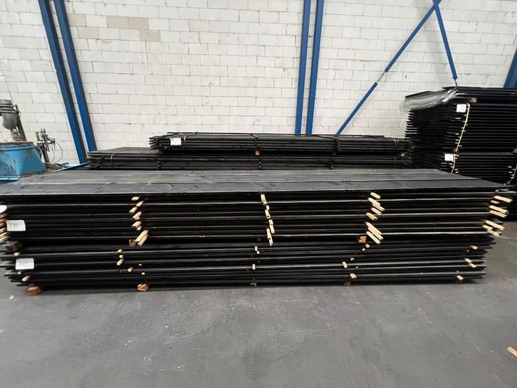 Douglas boeidelen zwart gespoten 5m direct op voorraad, Doe-het-zelf en Verbouw, Hout en Planken, Nieuw, Plank, Overige houtsoorten