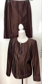 Clasen bruin jasje met bijpassende rok maat 38, Kleding | Dames, Maat 38/40 (M), Kostuum of Pak, Bruin, Nieuw