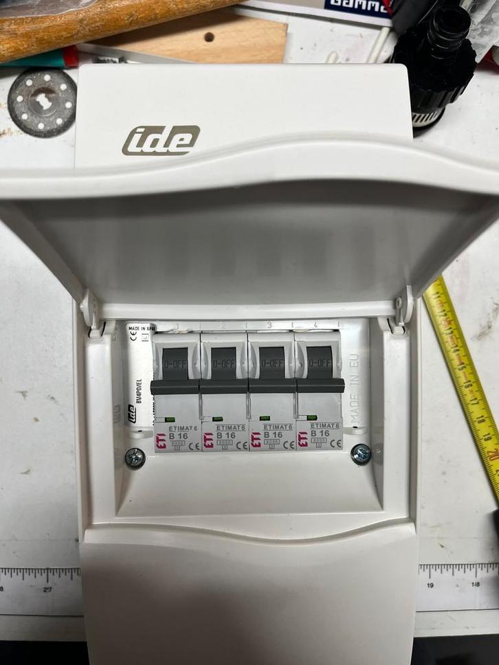 Ide mini groepenkast 4x16A, Doe-het-zelf en Verbouw, Elektra en Kabels, Zo goed als nieuw, Overige typen, Ophalen of Verzenden