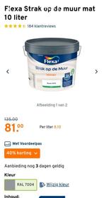 Grijze Muurverf - Topkwaliteit!, Doe-het-zelf en Verbouw, Verf, Beits en Lak, Ophalen, Nieuw, Verf, Grijs