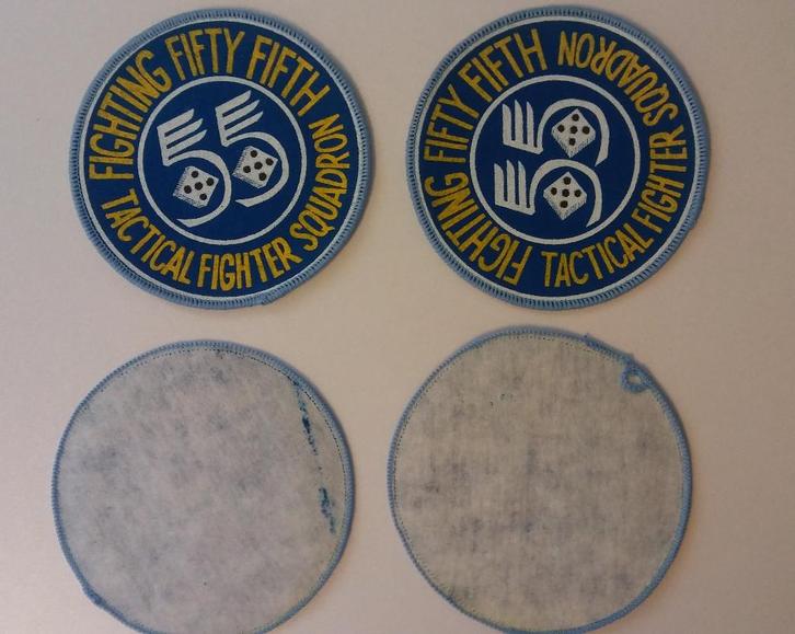 55 fighting fifty fifth tactical fighter squadron patch log, Hobby en Vrije tijd, Naaien en Fournituren, Nieuw, Ophalen of Verzenden