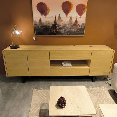 NIEUW: Xooon Dressoir Modali 237 Cm Natural, Huis en Inrichting, Kasten | Dressoirs, Nieuw, 200 cm of meer, 25 tot 50 cm, Met lade(s)
