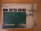 Onderdelenboek Deutz D 2506, Ophalen of Verzenden, Gelezen, Tractor en Landbouw